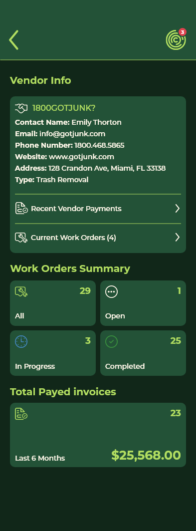 Invoice Vendor Info